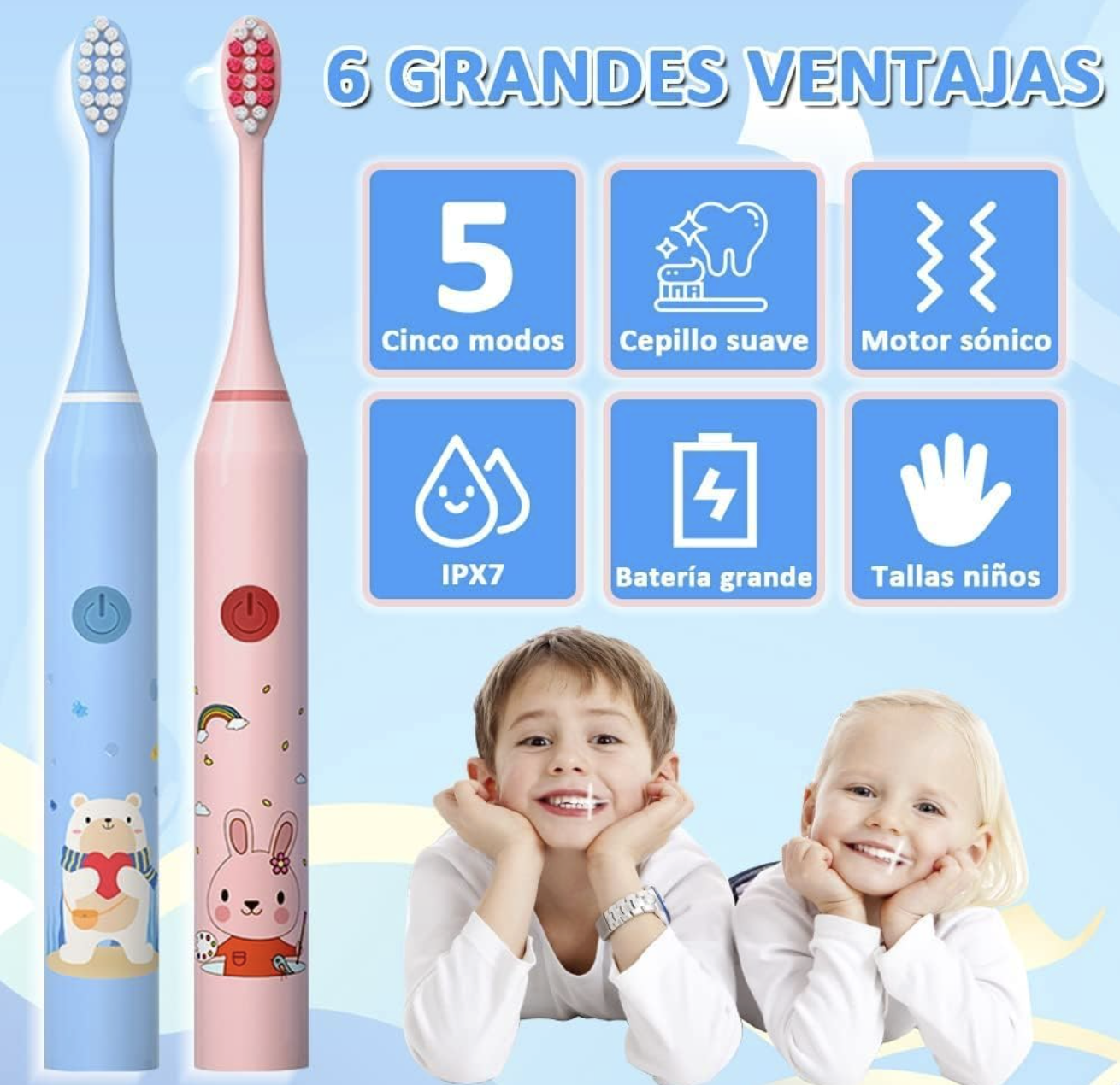 Cepillo de Dientes Inteligente Recargable Para Niños - Image 2