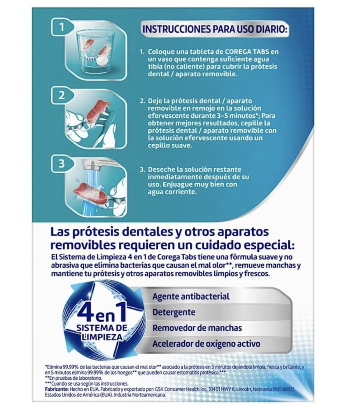 Limpiador de Prótesis Dentales, 30 Tabletas Efervescentes - Image 6