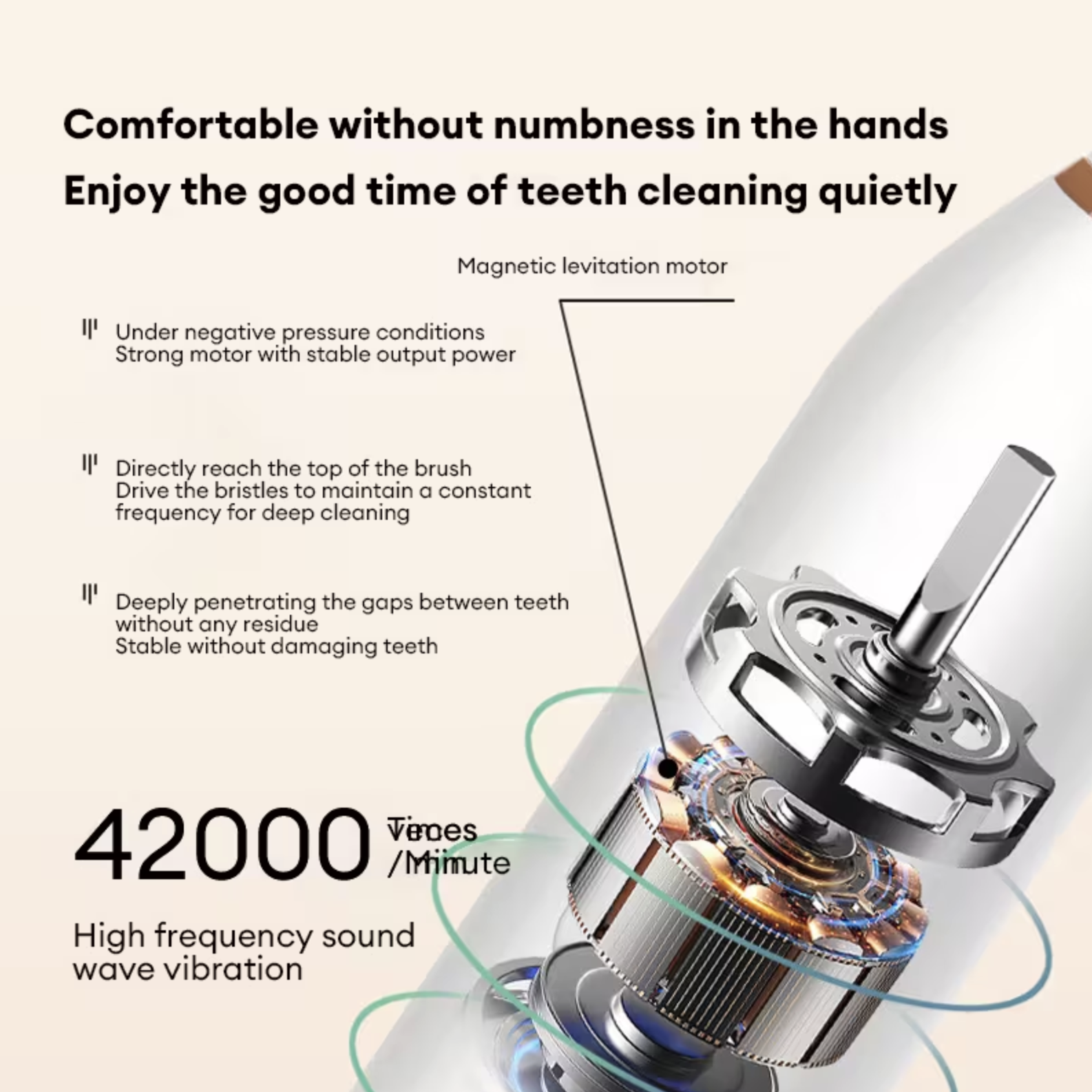 Cepillo de Dientes Eléctrico Sonic Recargable - Adultos y Niños - Image 5