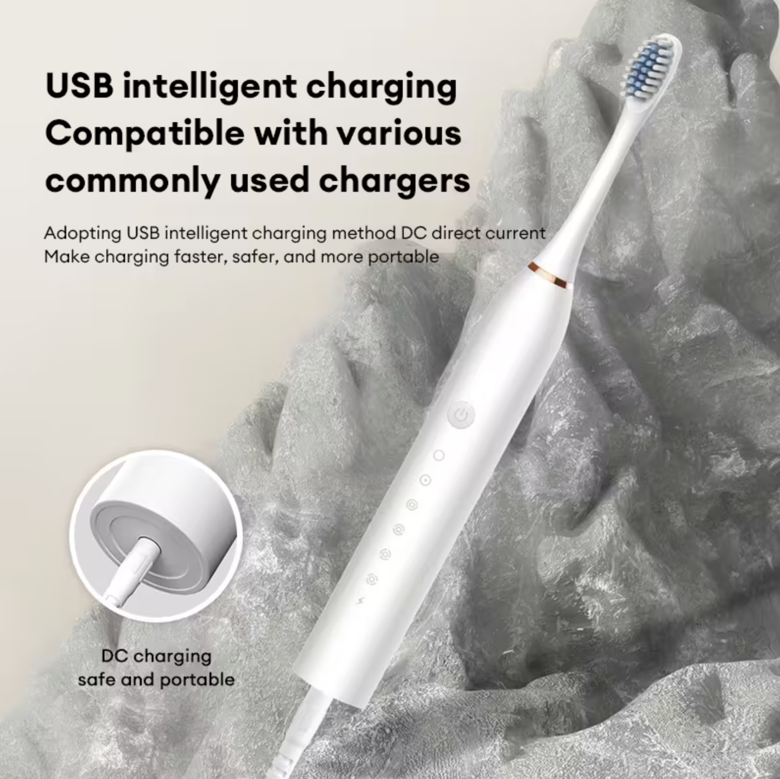 Cepillo de Dientes Eléctrico Sonic Recargable - Adultos y Niños - Image 3